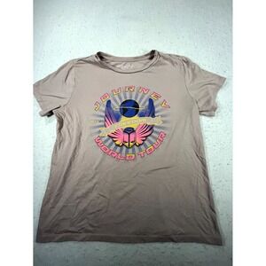 Journey T Shirt Mens Medium Brown Cotton Graphic Freedom World‎ Tour 2023 Band
